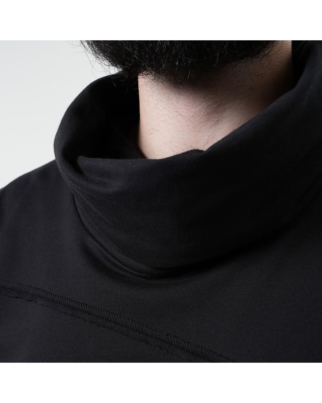 Metamorph Blue Cotton Turtleneck Top for men