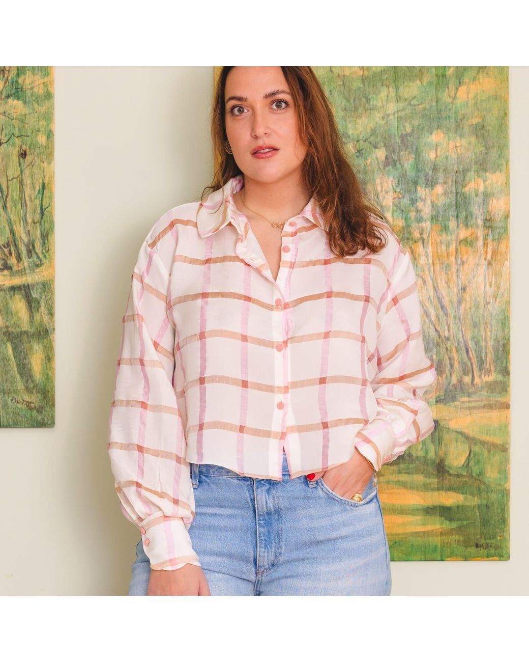 L’orangerie D’isabella Pink Picnic Shirt