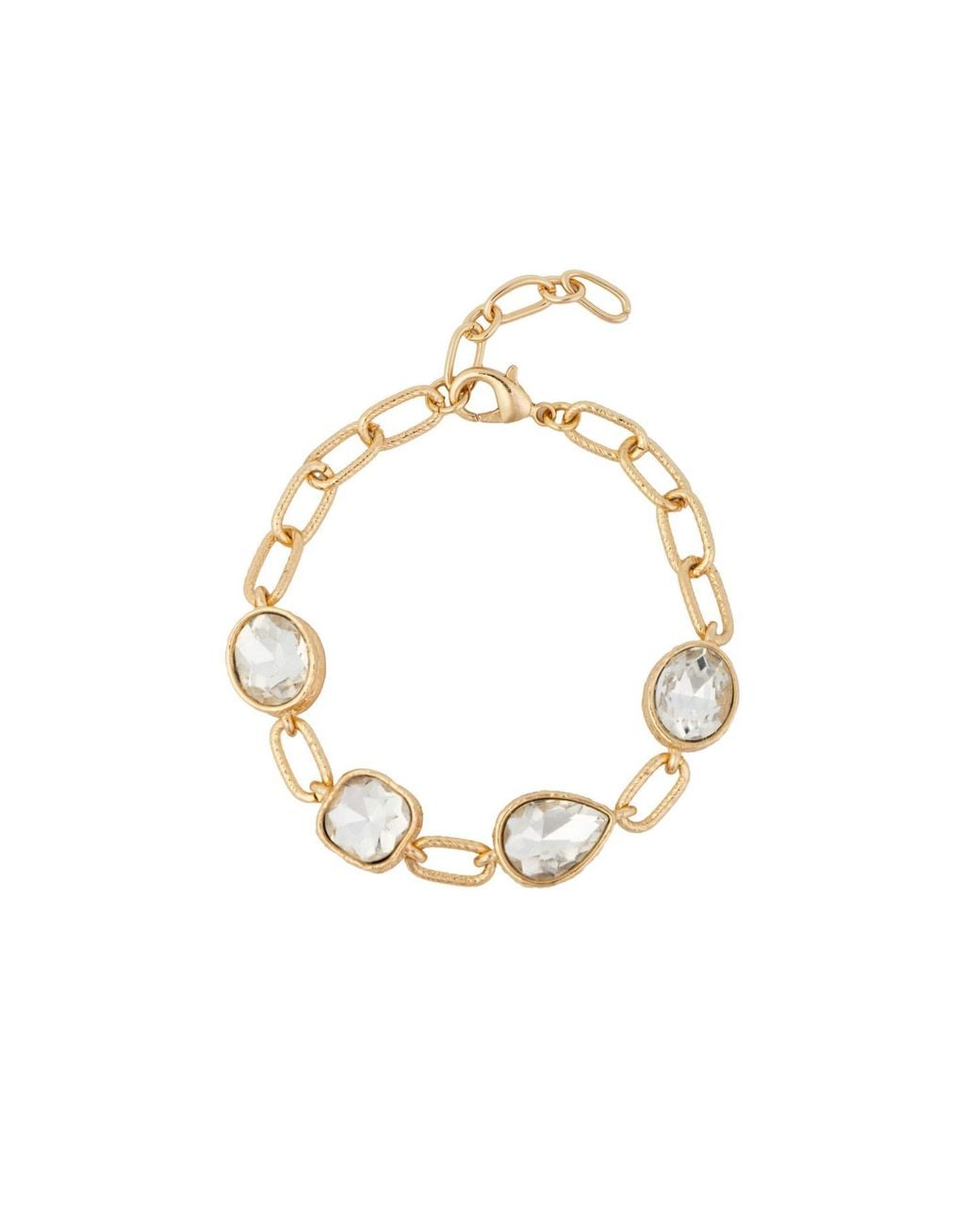 Saachi Metallic Crystal Cascade Bracelet