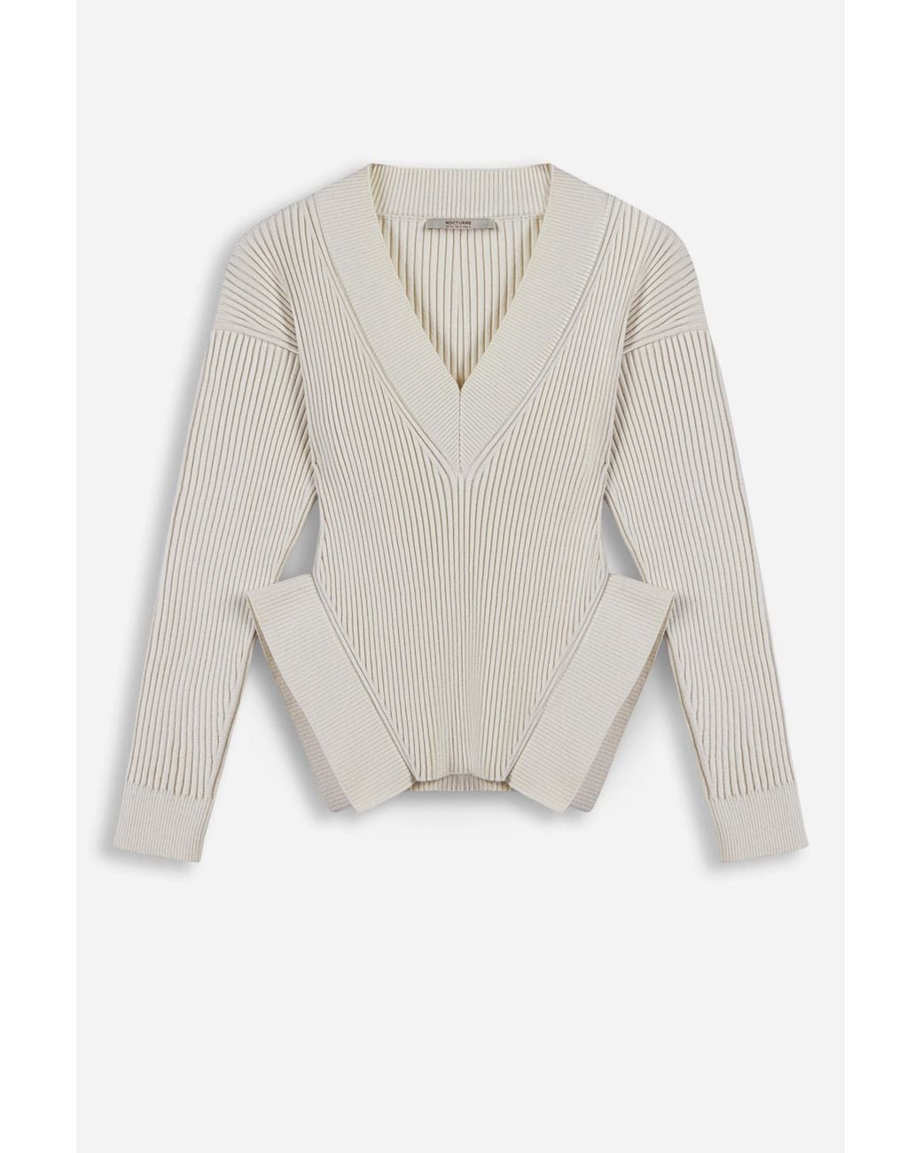 Nocturne White Neutrals Soft Knit Top