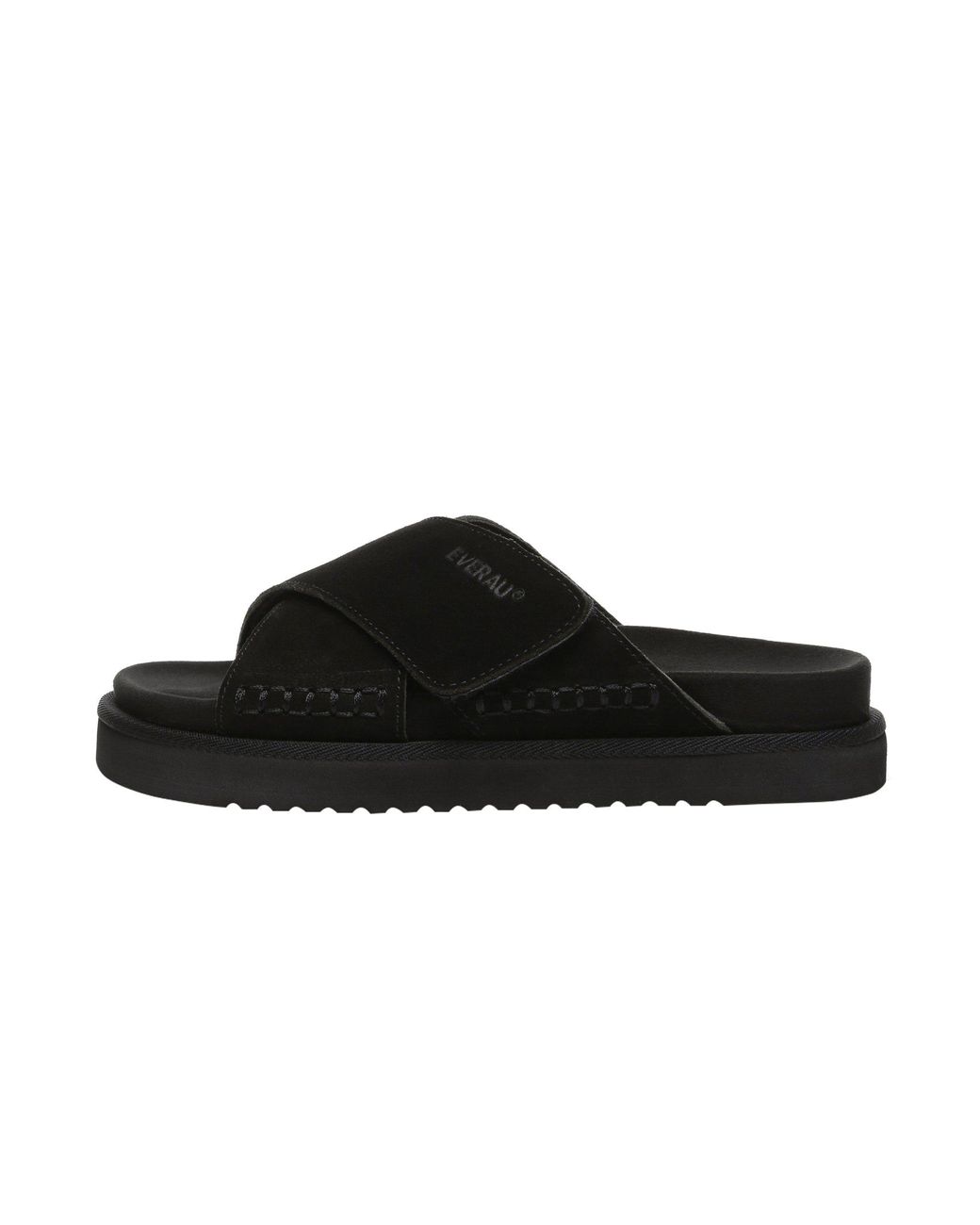 EverAu Australia Black Rose Leather Sandals