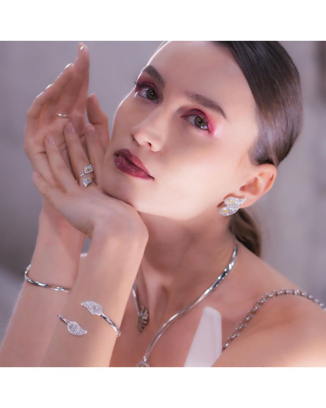 Najiba White Essence Cuff Bracelet