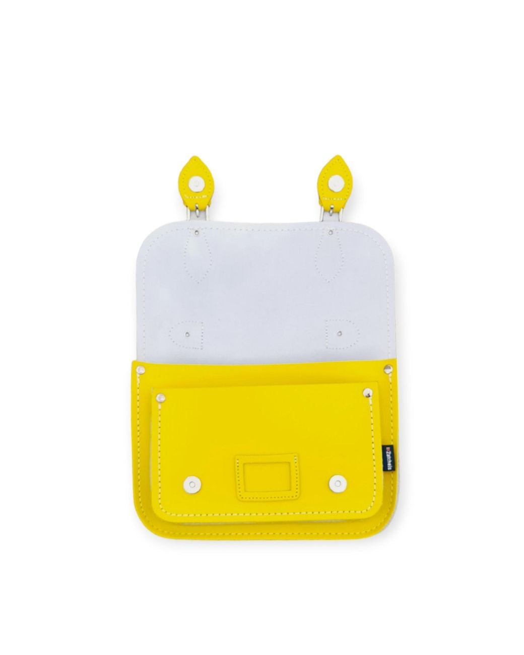 Zatchels Yellow Handmade Leather Crossbody Midi Satchel