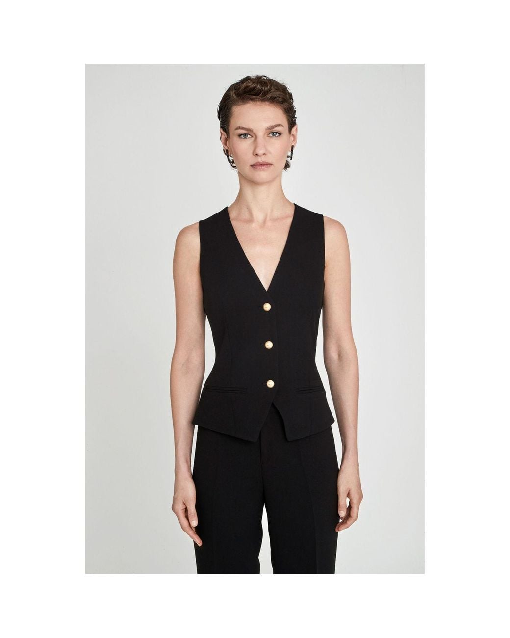 The Extreme Collection Blue Tailored Vest Atelier