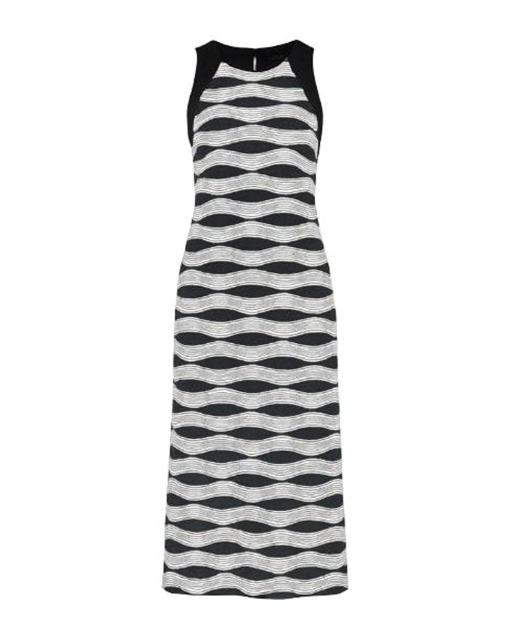 Conquista White Sleeveless Print Maxi Dress With Side Slits
