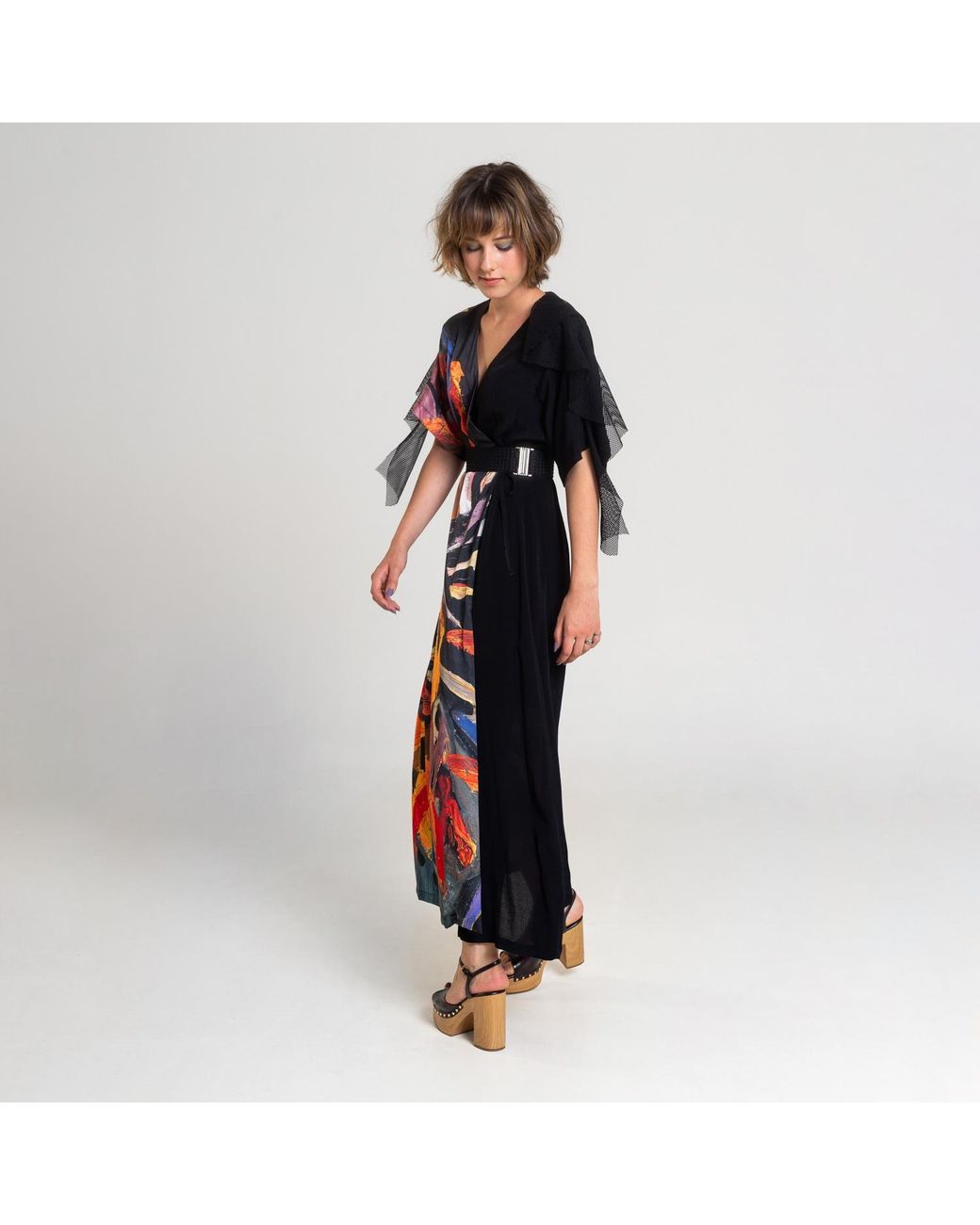 ARTISTA Black Shine Dress