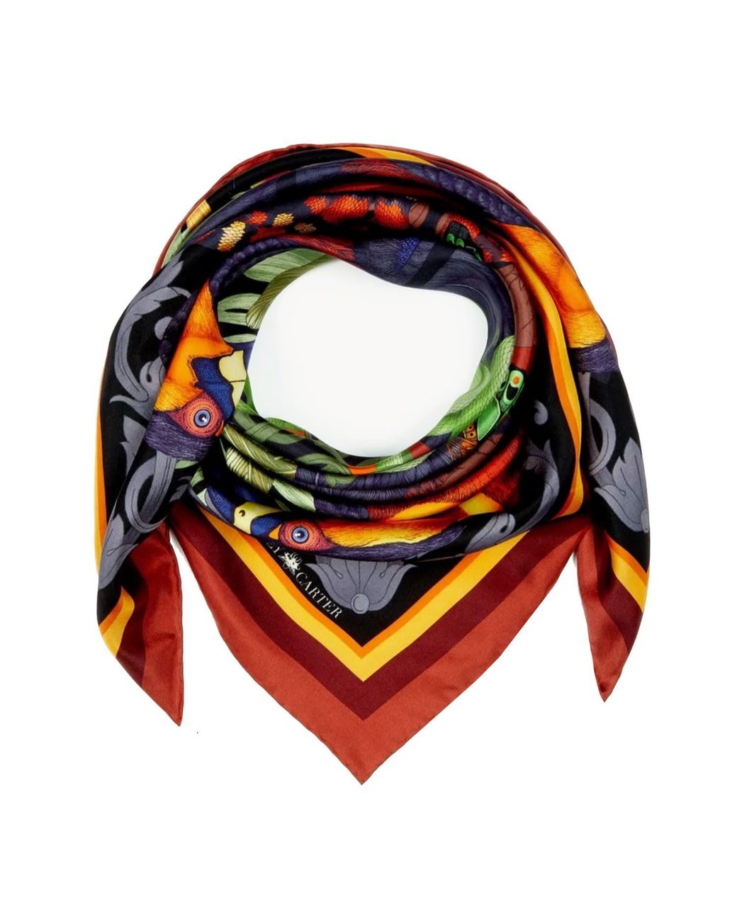 Emily Carter Blue The Tropical Toucan Scarf