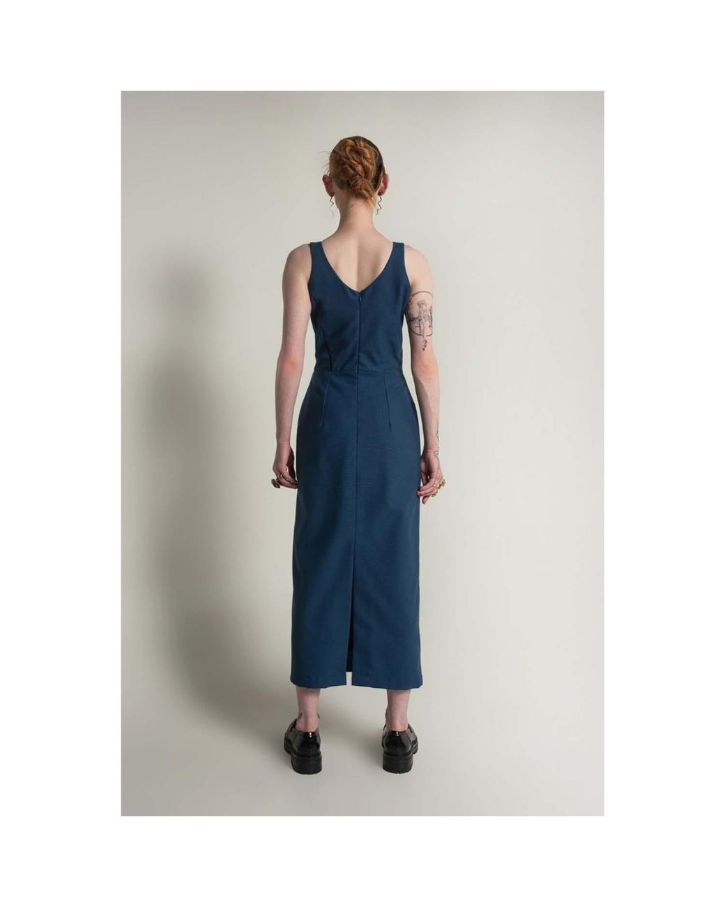 Van Brussel Blue Elbany Straightline Dress