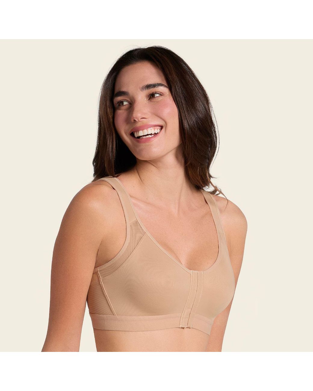 Leonisa Natural Neutrals Unlined Wireless Posture Corrector Bra