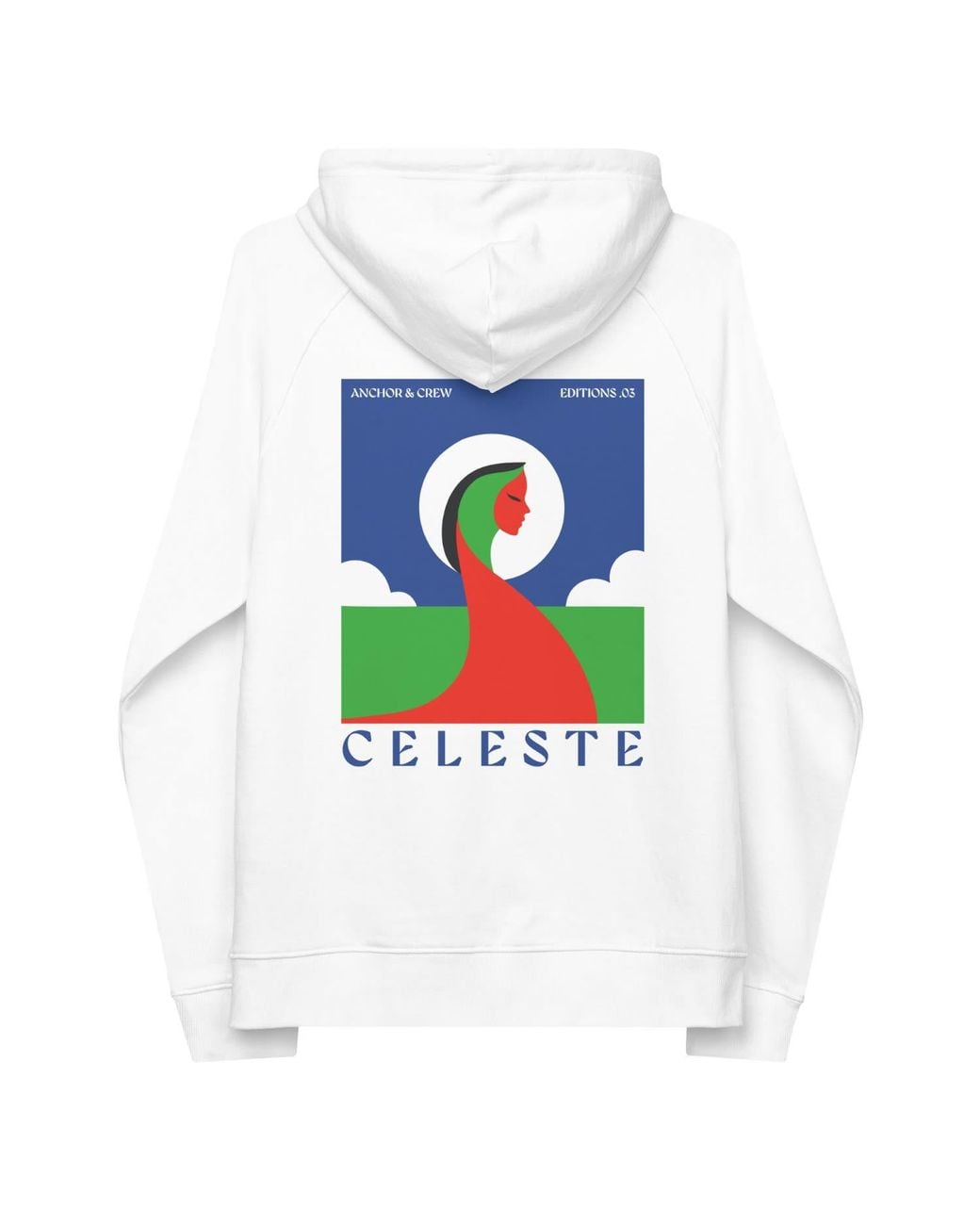 Anchor and Crew White Three Celeste Editions Organic Cotton Hoodie
