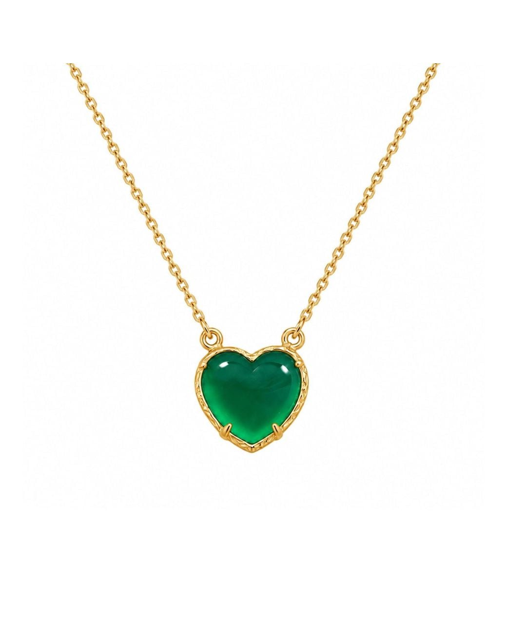 Lalinde Green Chalcedony Stone Necklace