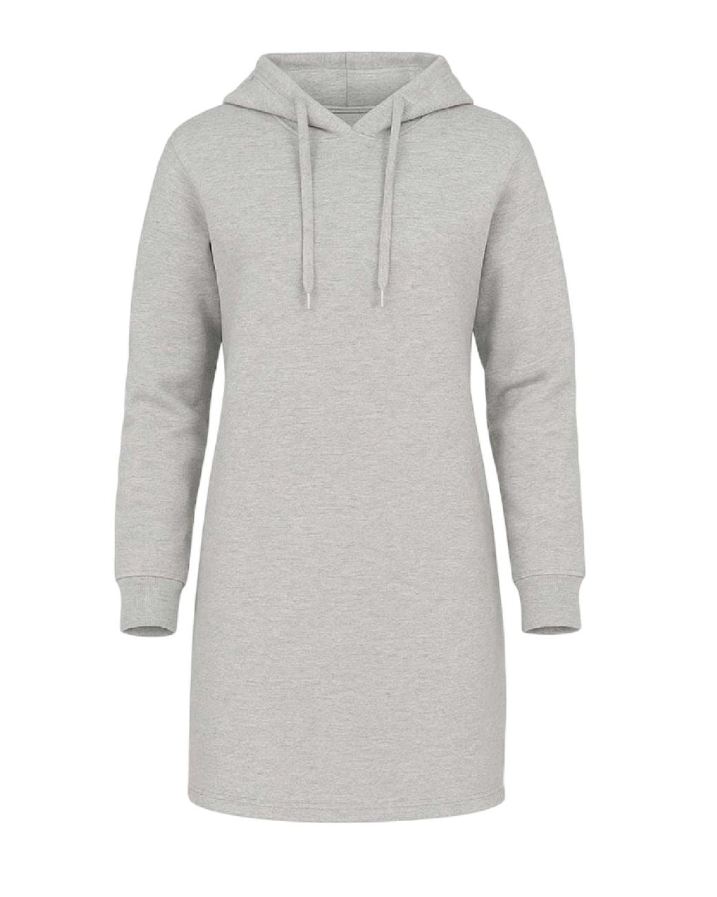 Conquista Gray Minimalist Hoodie Dress