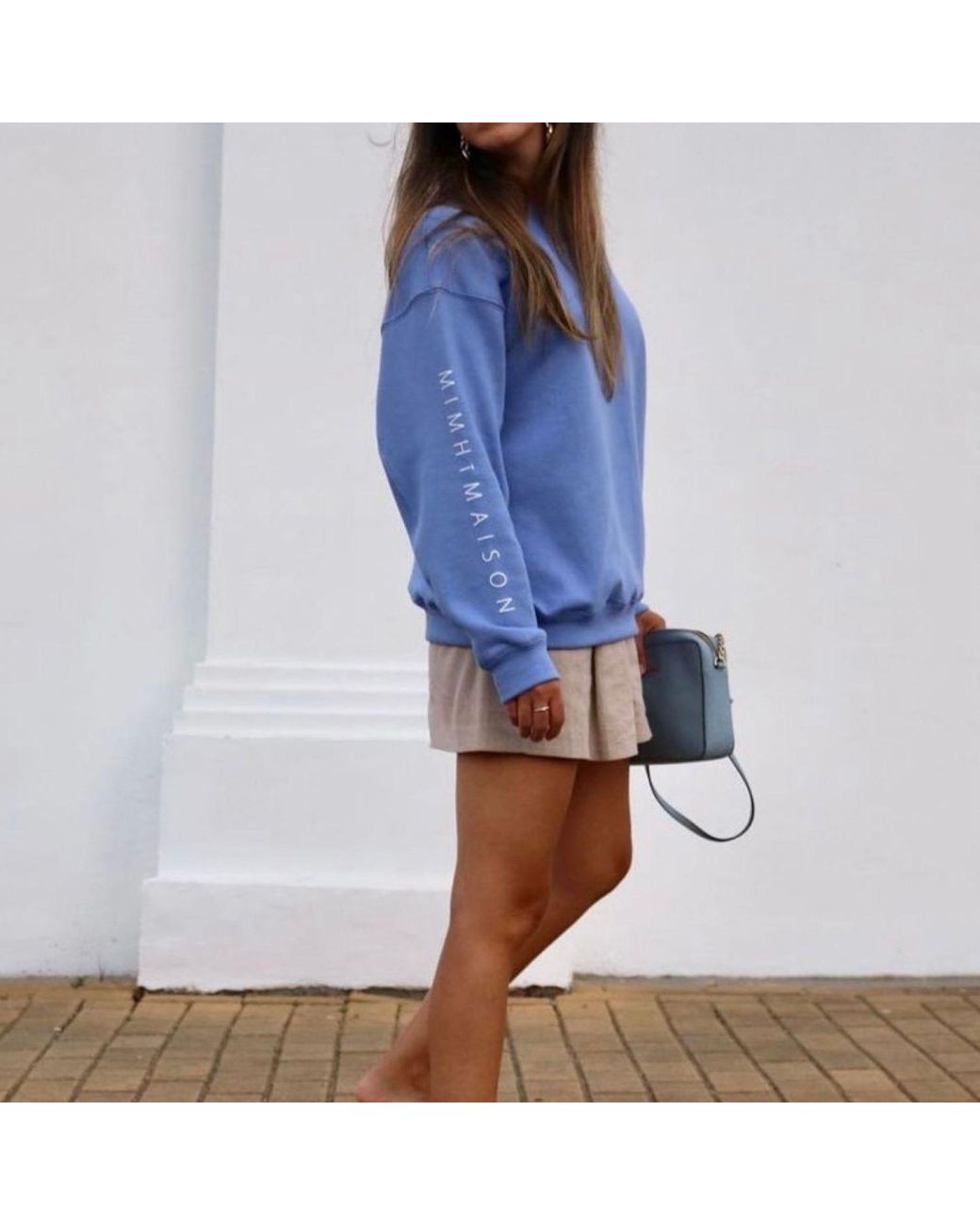 Mimhi Maison Blue Elle Crewneck Sweatshirt –