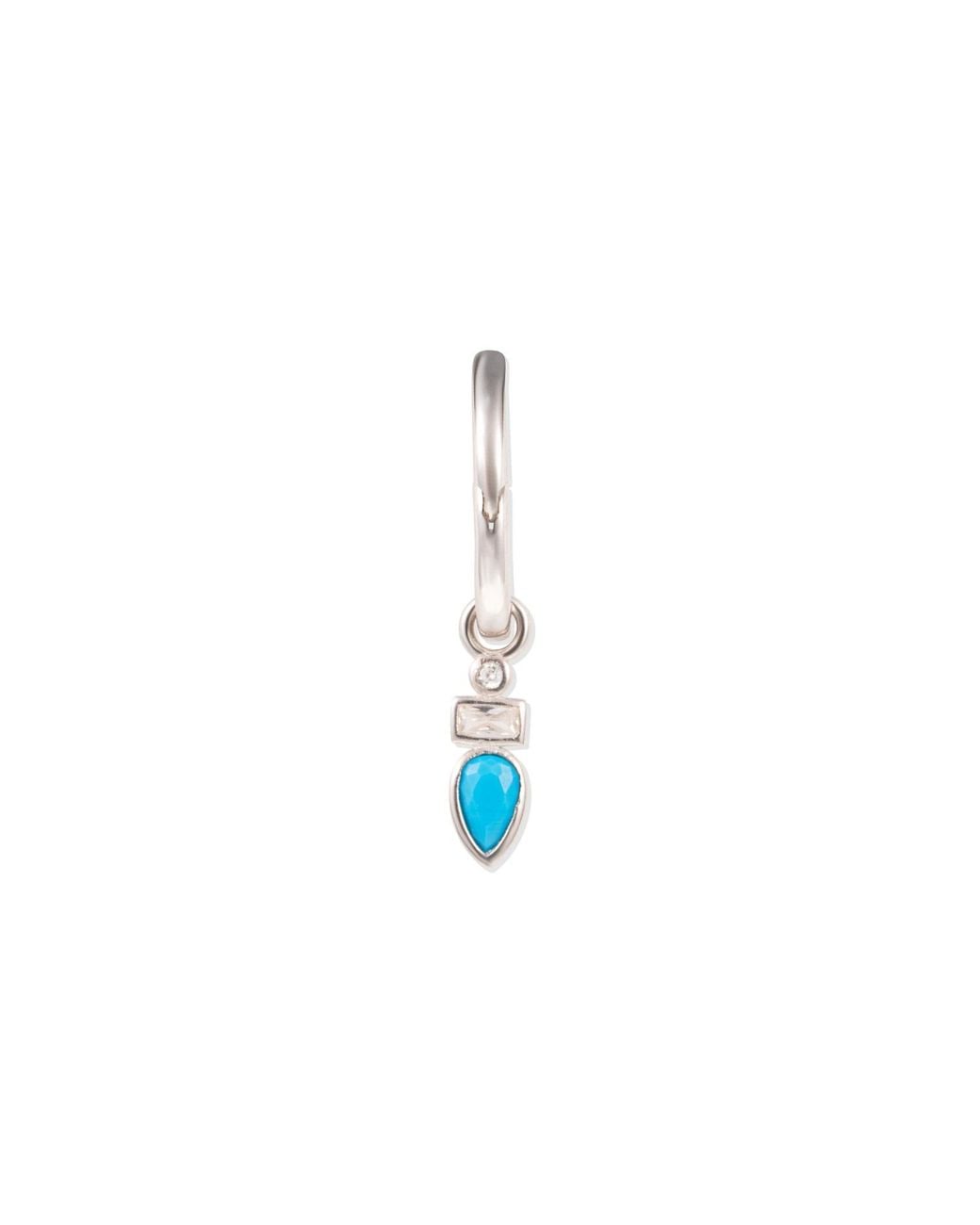 BY EDA DOGAN Blue Drop Charm Earring