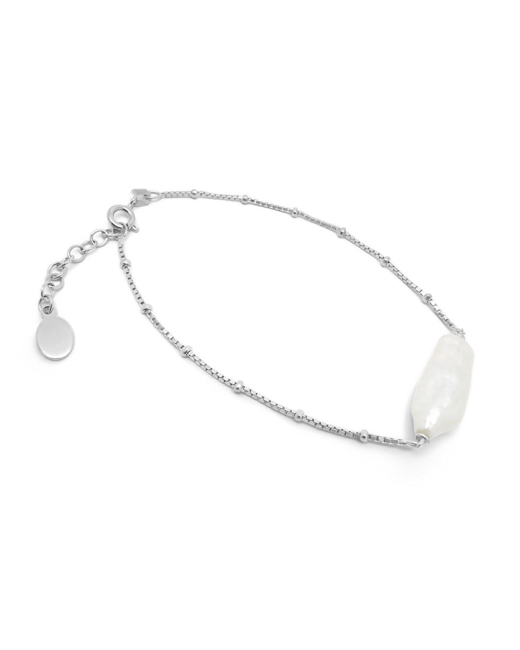 Clemence Wren Metallic Baroque Freshwater Pearl Bracelet