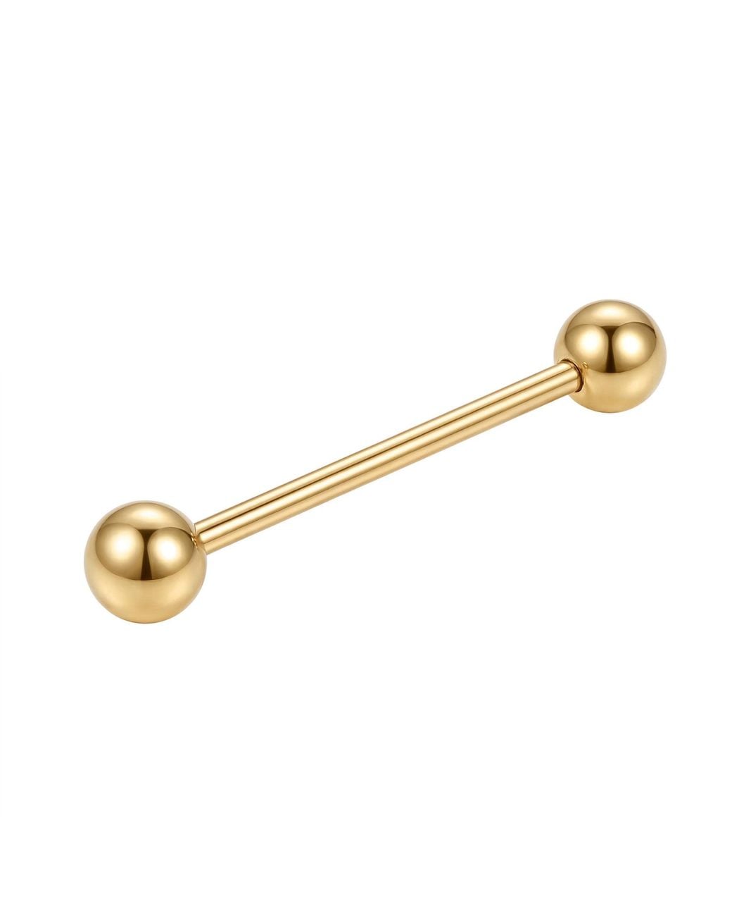 Zahav Jewelry Metallic 10K Solid Tongue Barbell