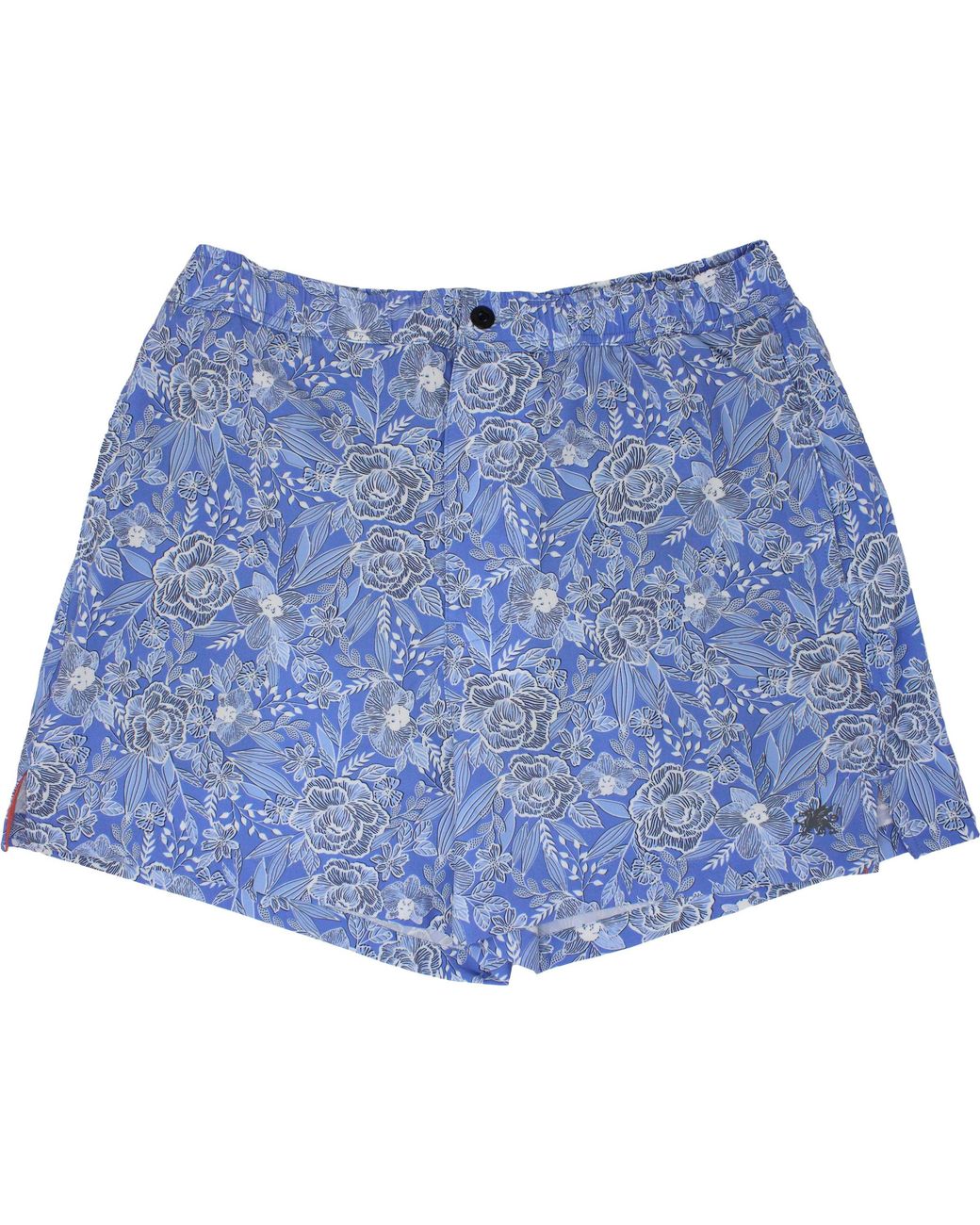 Lords of Harlech Blue Quack Cutout Floral Swim Short for men