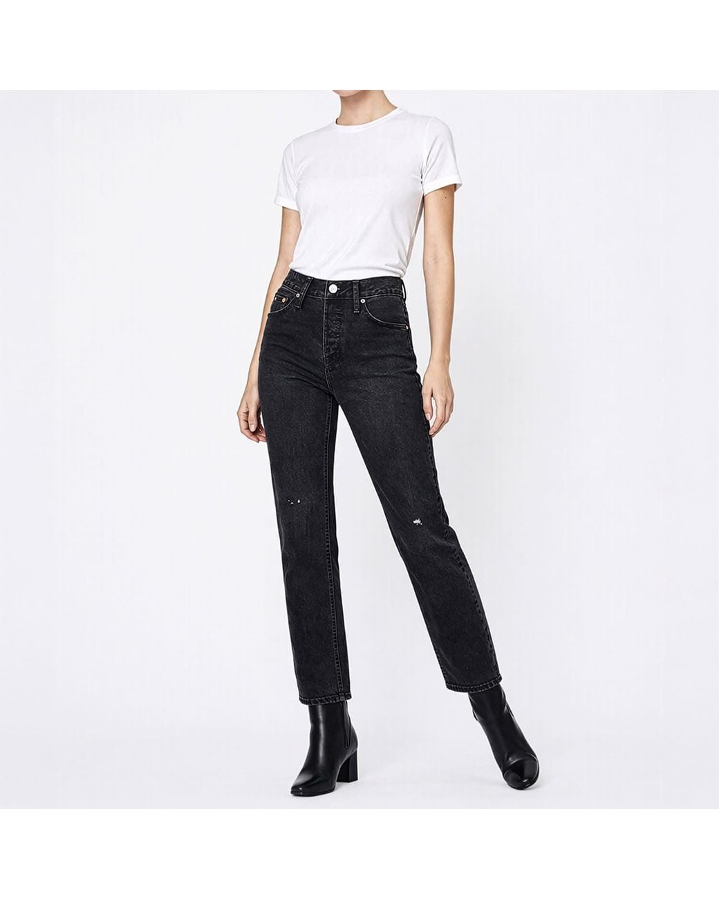 NOEND Gray Kent Relaxed Straight Jeans