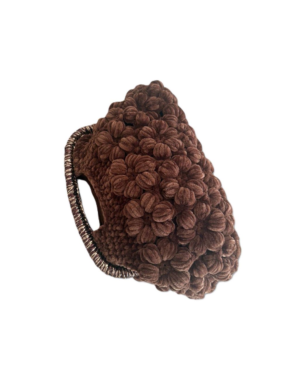 Springmoonatelier Brown Handmade Crochet Designer Bag