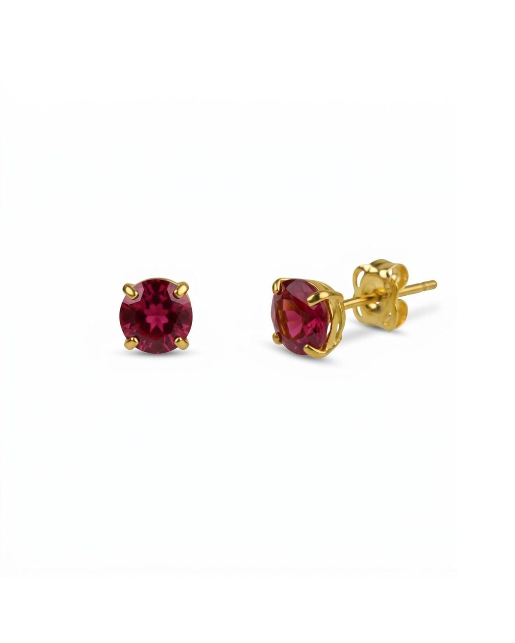 Spero London Red 9Ct Garnet Stud Earrings