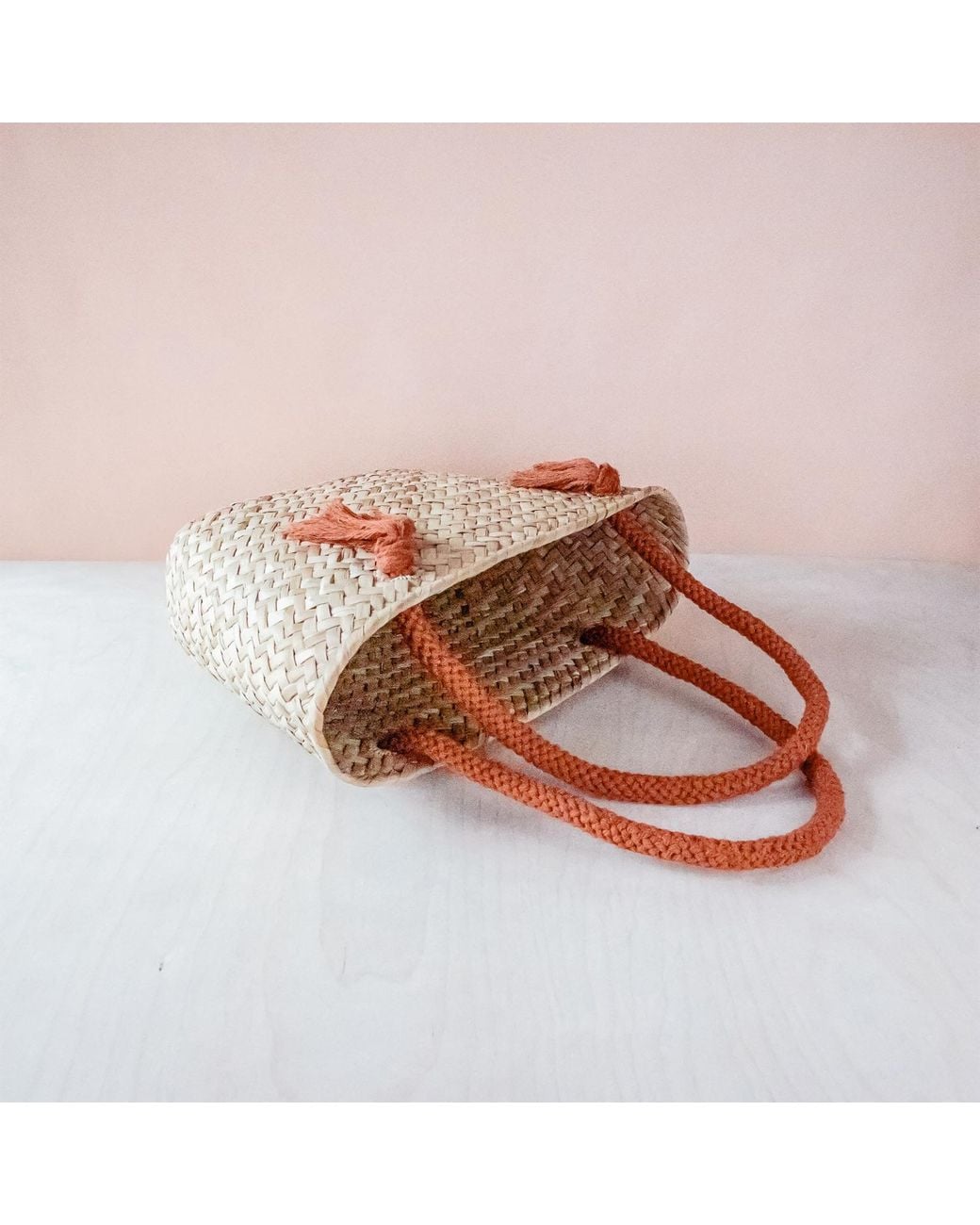 LIKHÂ Brown Rust Large Classic Tote Bag With Braided Handles