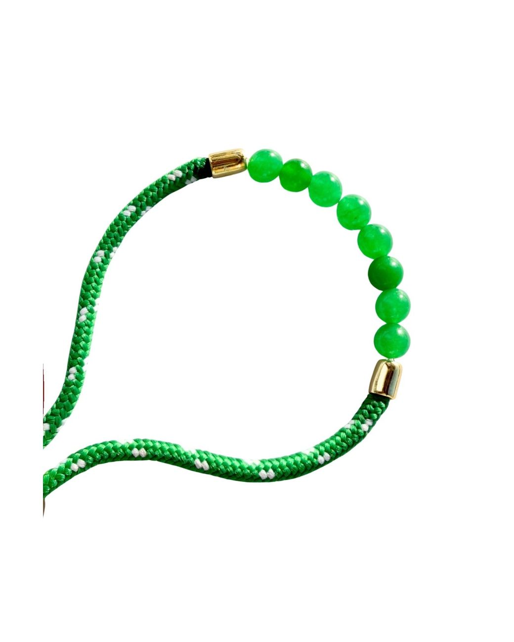 seree Green Paracord Jade Slider Bracelet
