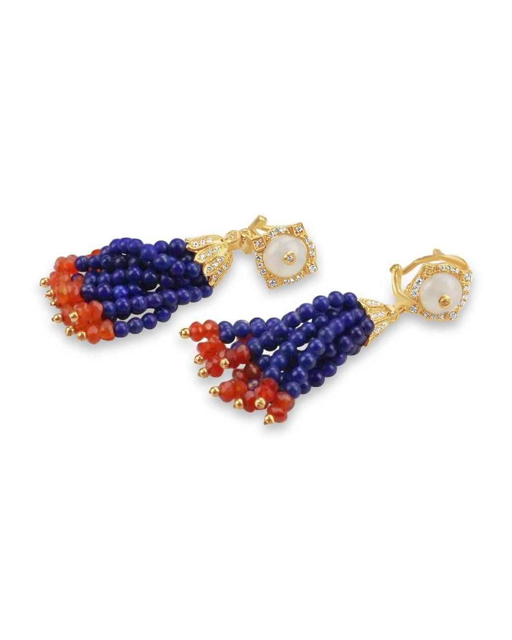 Bellus Domina Blue Lapis Lazuli Tassel Earrings