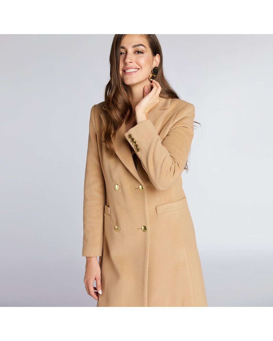 ALINA CERNĂTESCU Natural Neutrals Forum Double-Breasted Midi Wool Coat