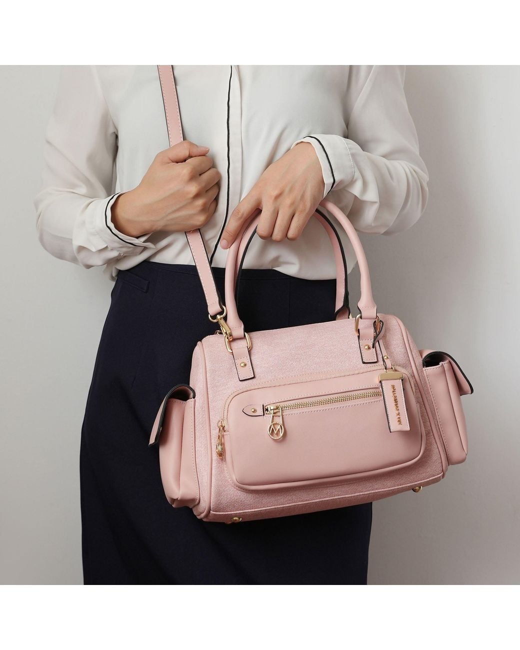 Mkf Collection - J'omor Gray Neutrals Thalia Shoulder Bag
