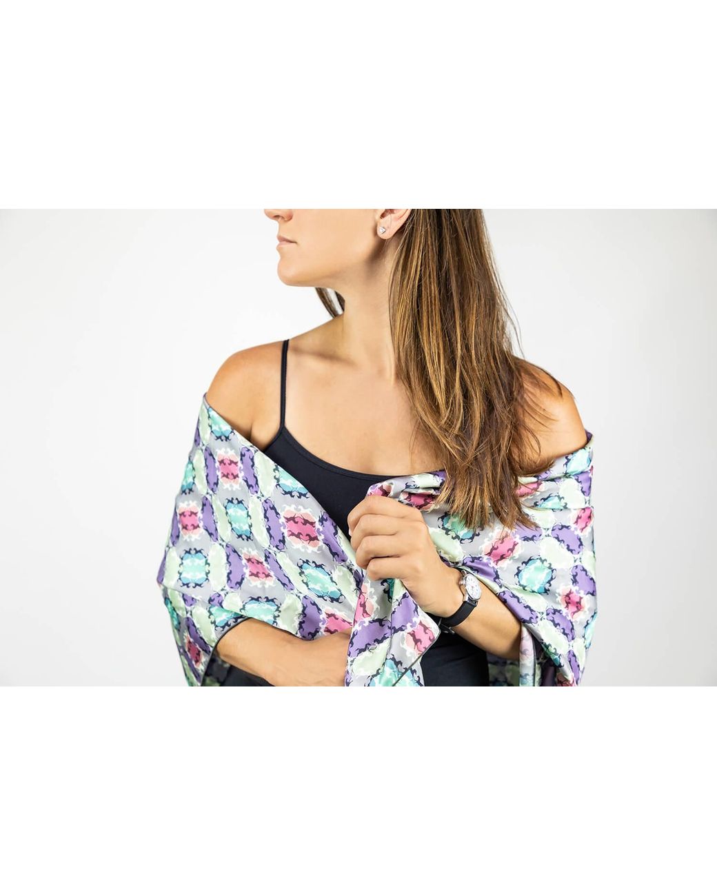 FORZA CAVALLO Blue Sette Square Scarf