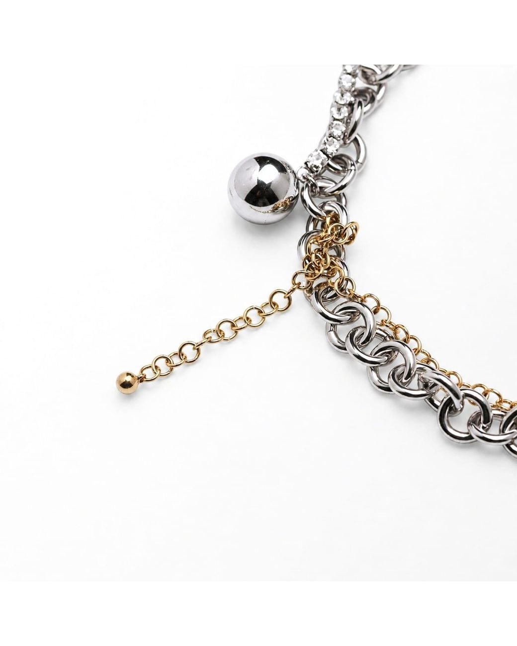 Kirei Metallic Orbit Two-Tone Layered Chain Necklace