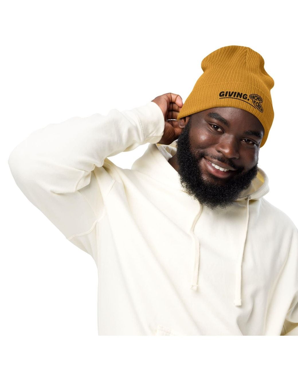 Anchor and Crew Yellow Mustard Giving Gen. Organic Cotton Embroidered Beanie