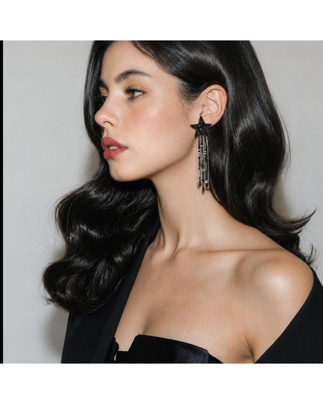 VETKA Black Star Statement Fringe Earrings – Astral Desire