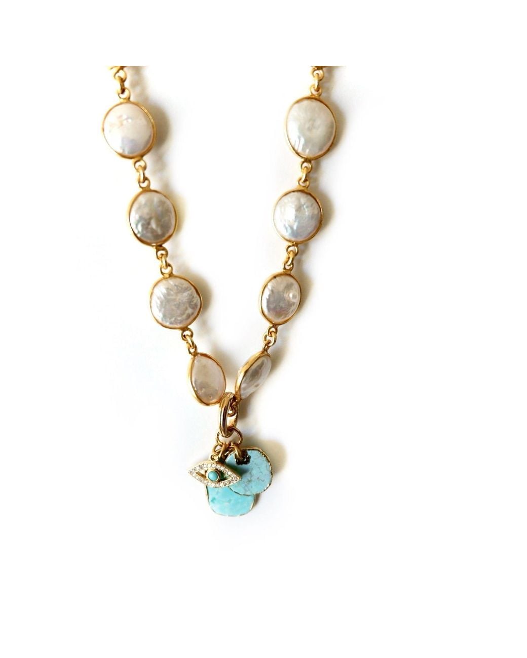 Persia Dona Jewelry Metallic My Santorini Pearl Necklace