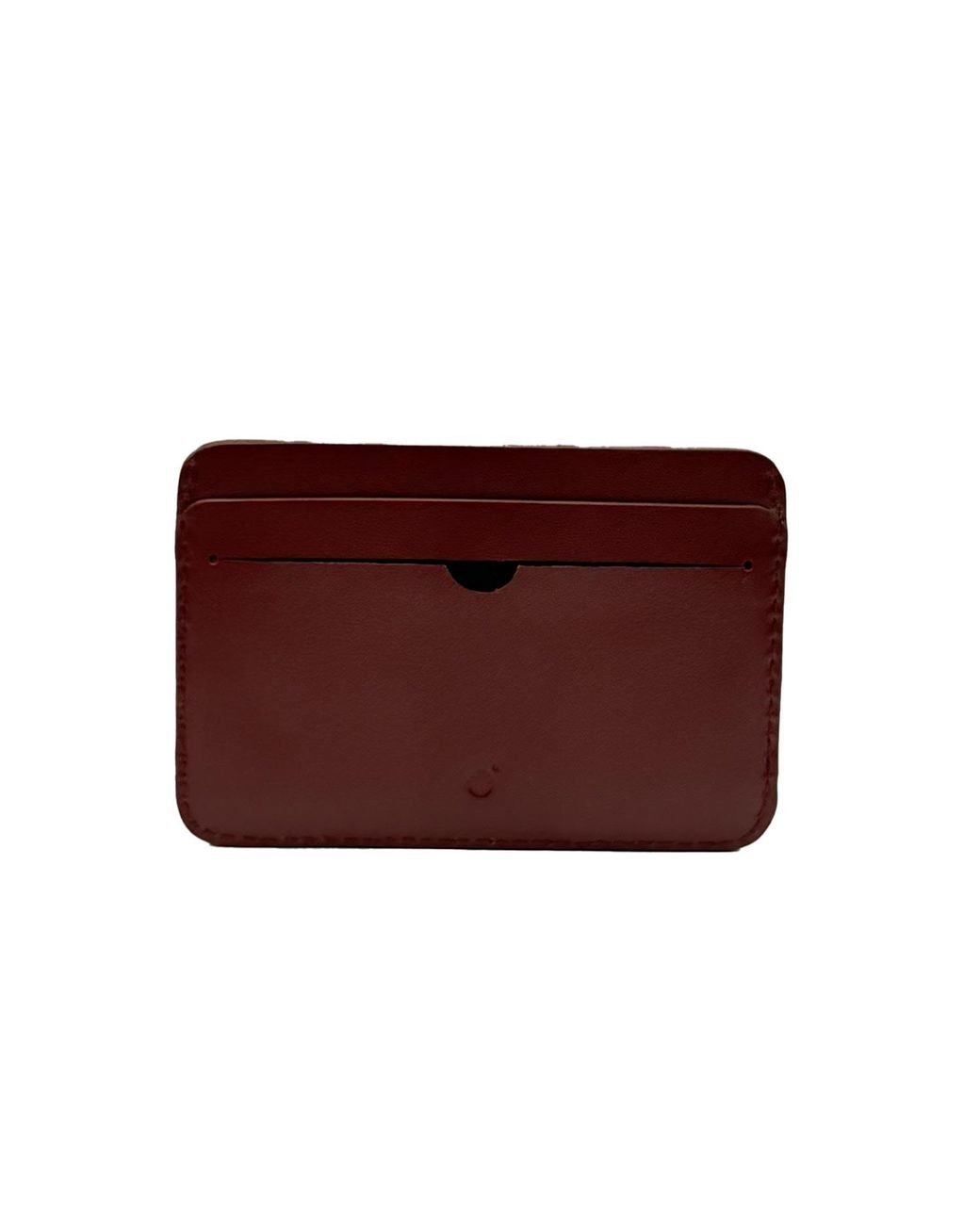 godi. Red Handmade Full Grain Cow Leather Cardholder for men