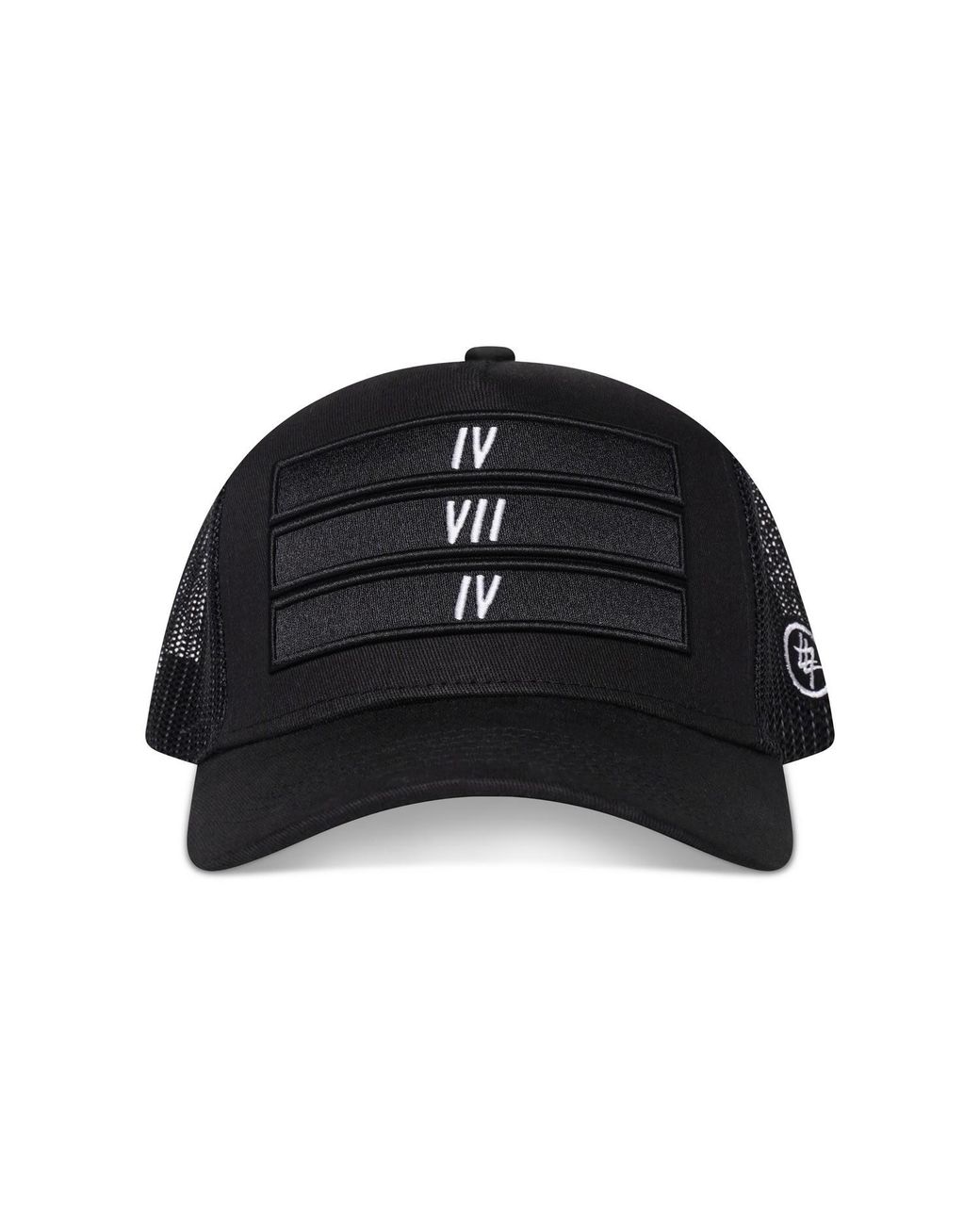 474 co Black 474 3 Bars Trucker Label Hat for men