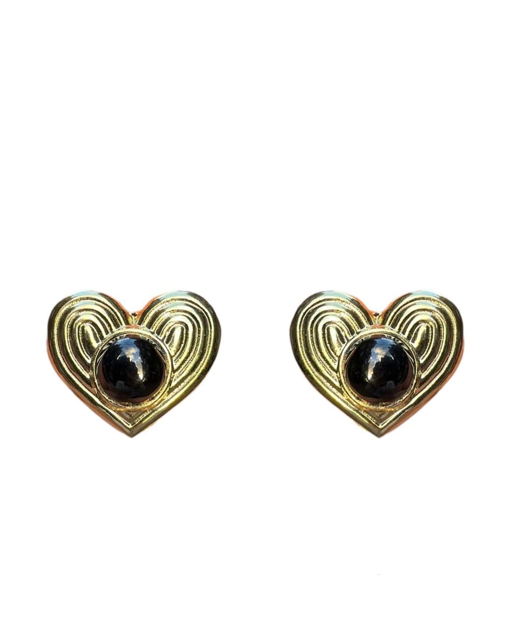 Eyeconic by Samar Ajram Brown Lia Heart Earrings