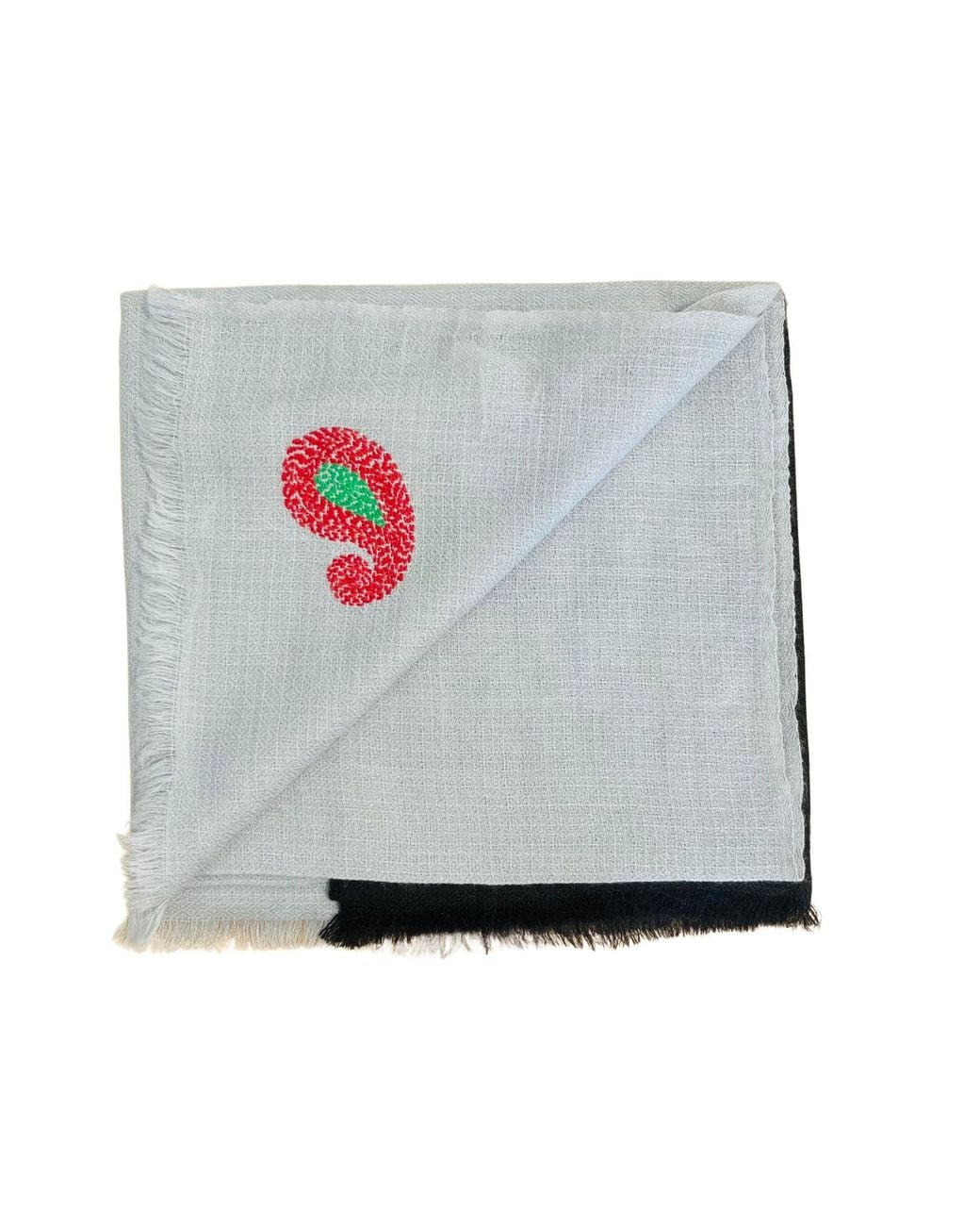 Heritagemoda Gray Handmade Wool Silk Scarf