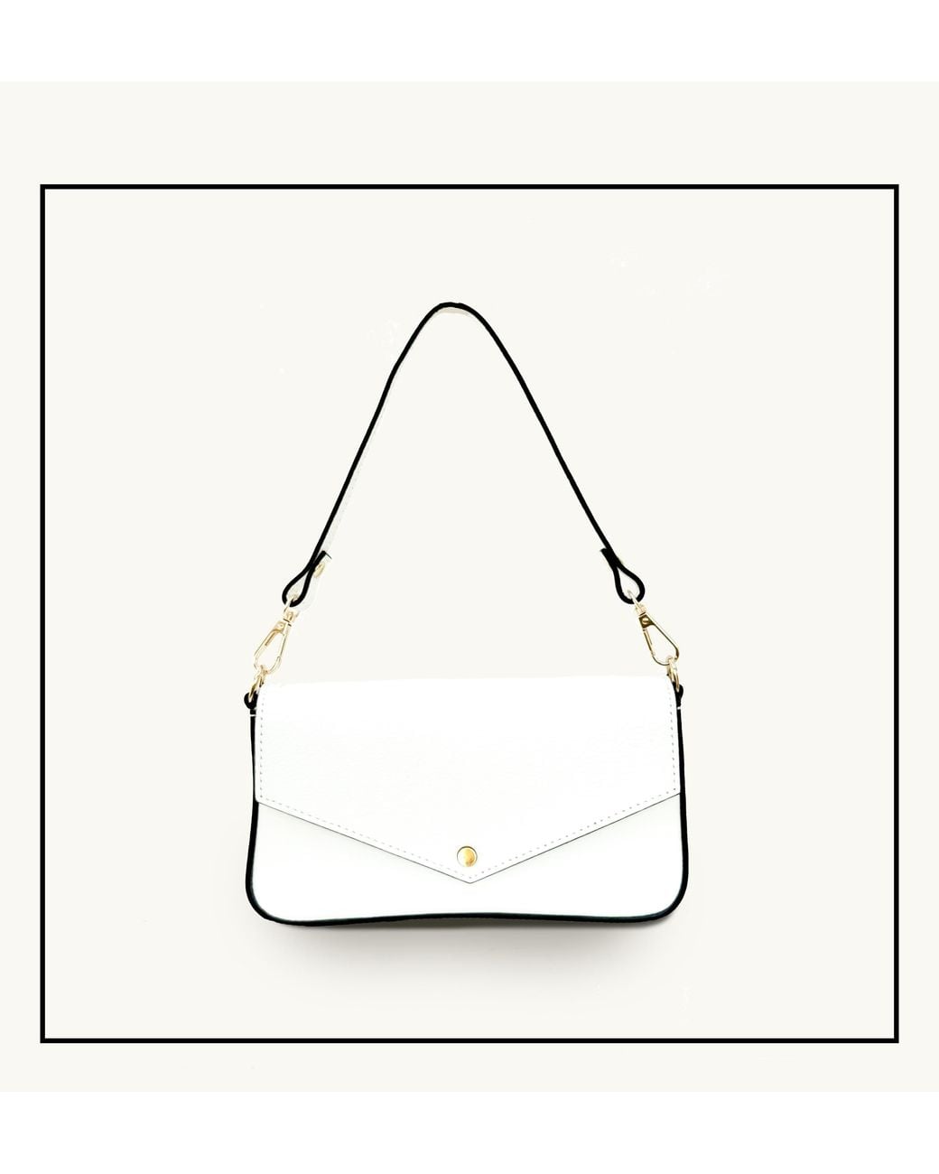 Apatchy London White The Munro Leather Shoulder Bag