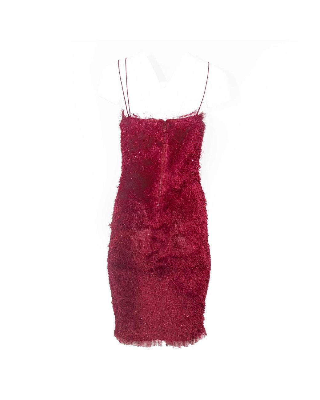Vivienne Pash Red Fringe Slip Dress