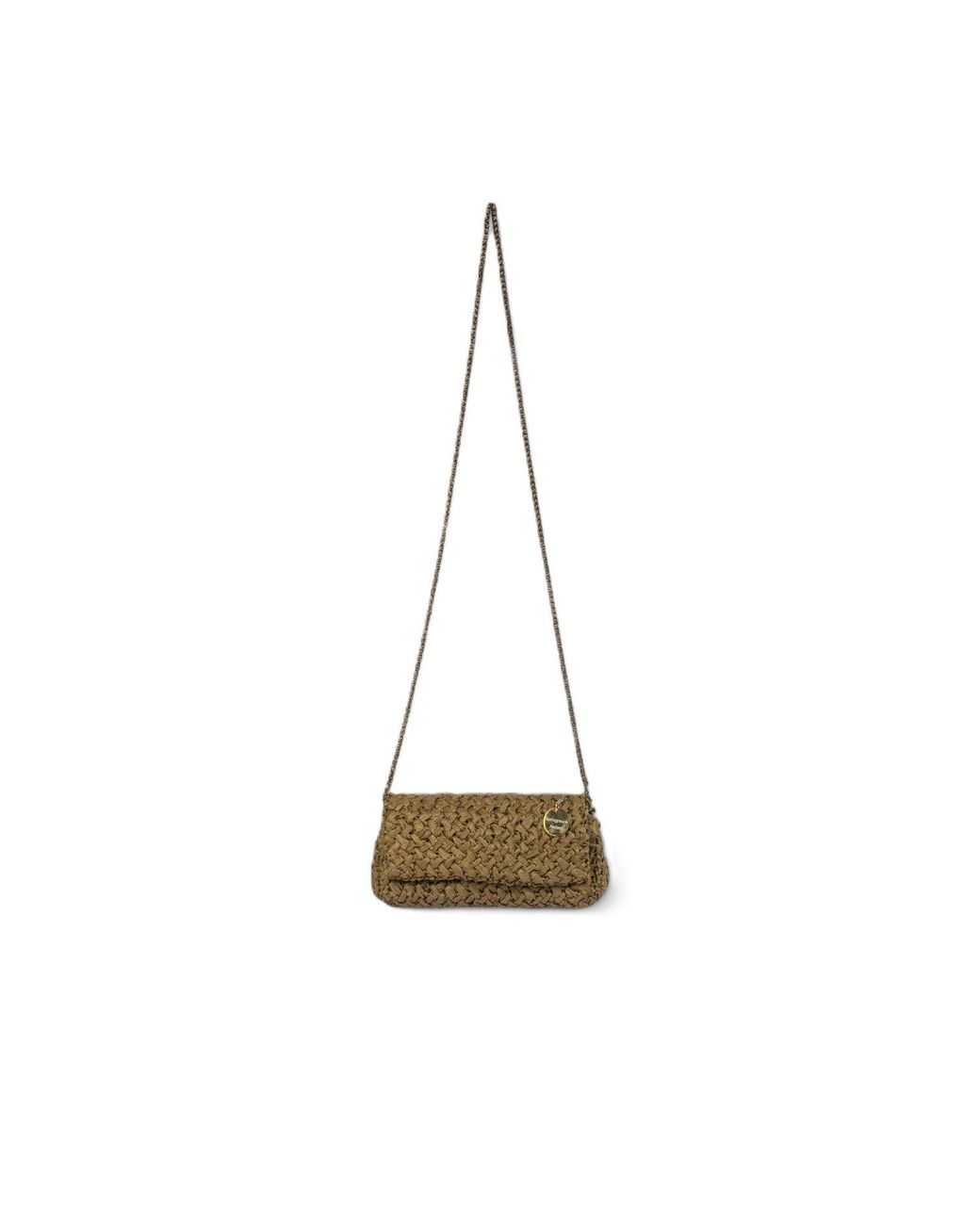 Springmoonatelier Metallic Raffia Shoulder Bag