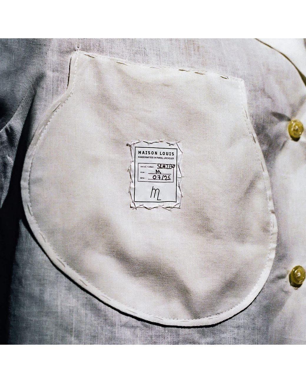 Maison Louis White Linen Cotton And Handpainted Eyes Havana Shirt for men