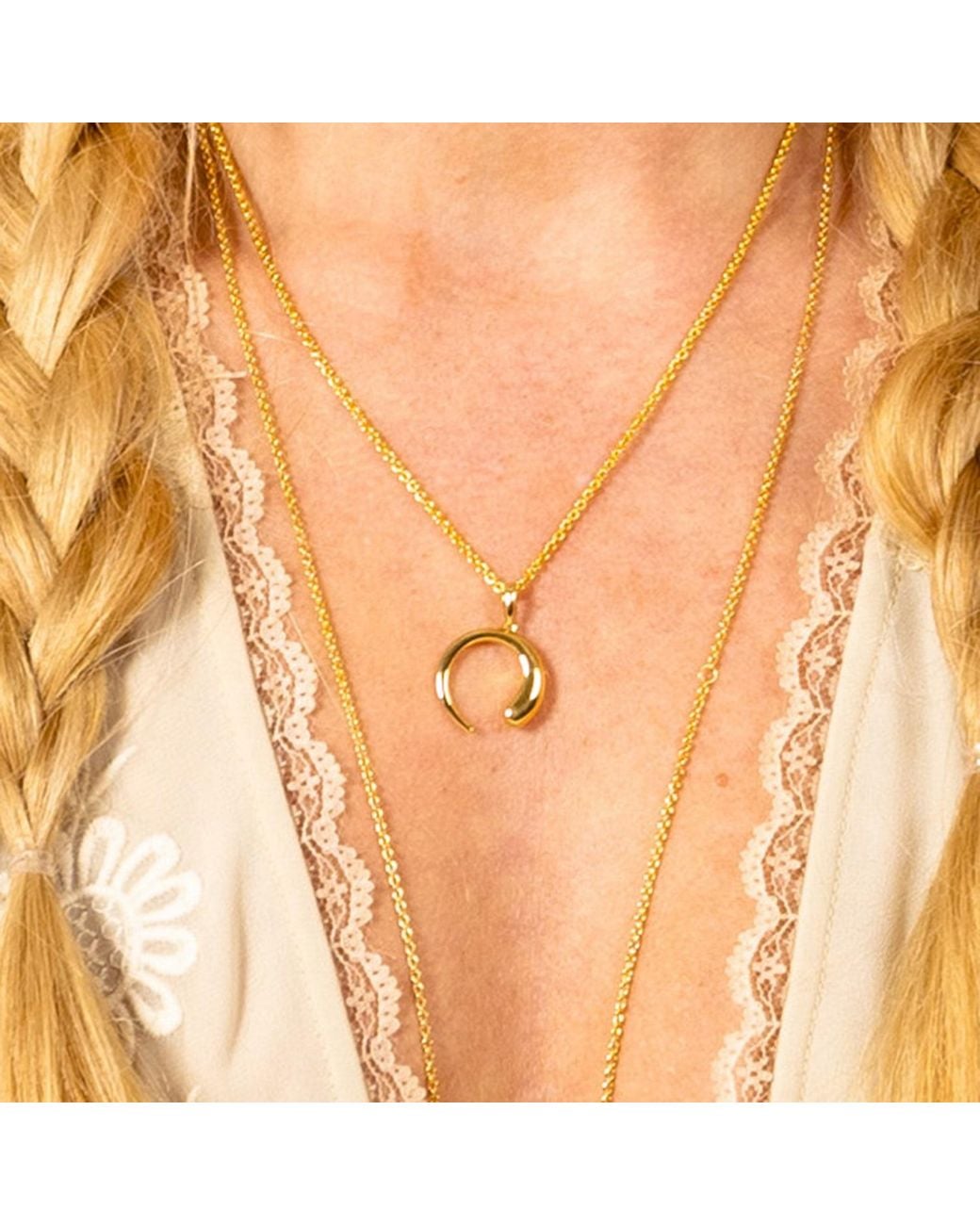Lucy Quartermaine Metallic Luna Pendant