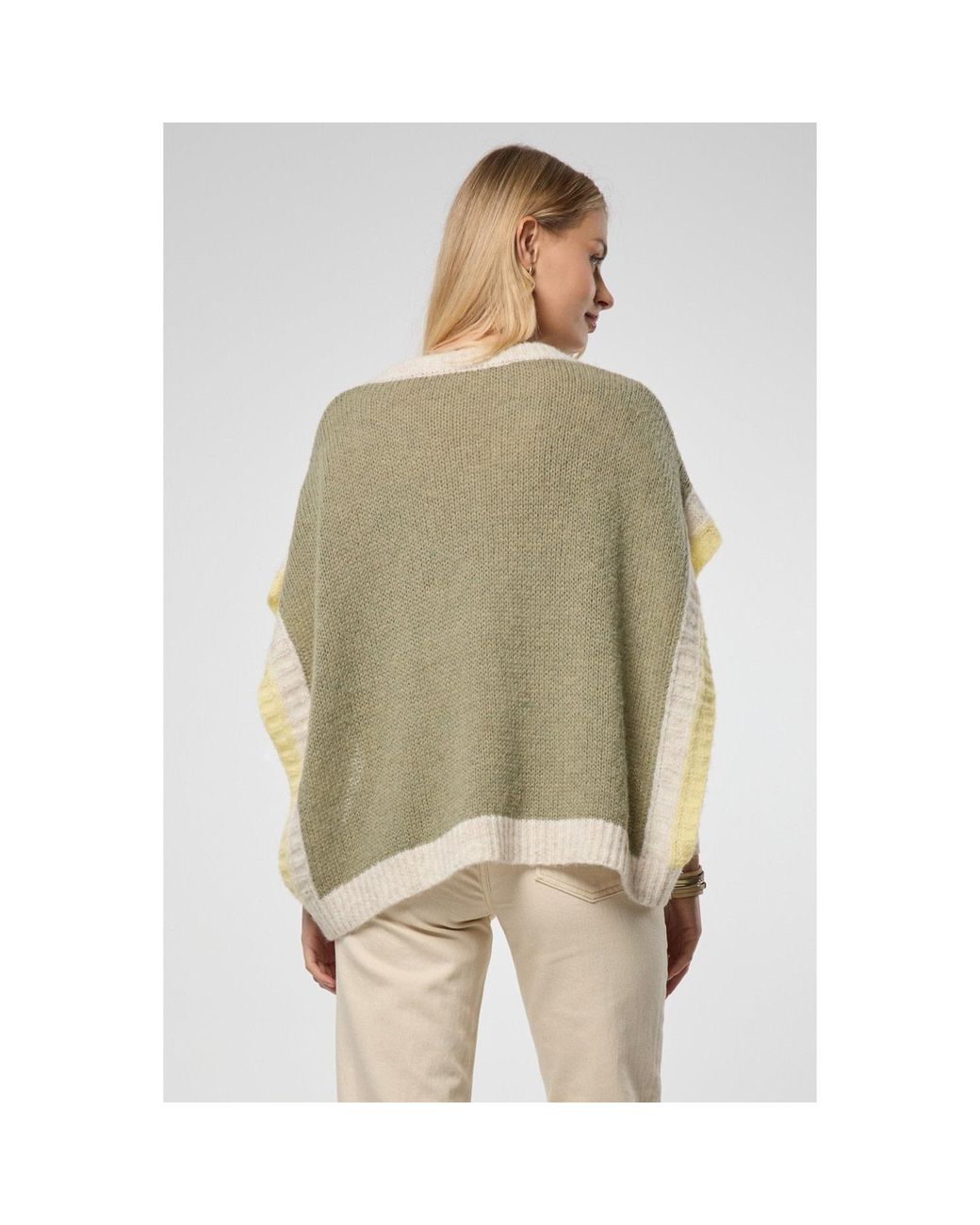 Saachi Green Colorblock Knit Moss Sweater Vest
