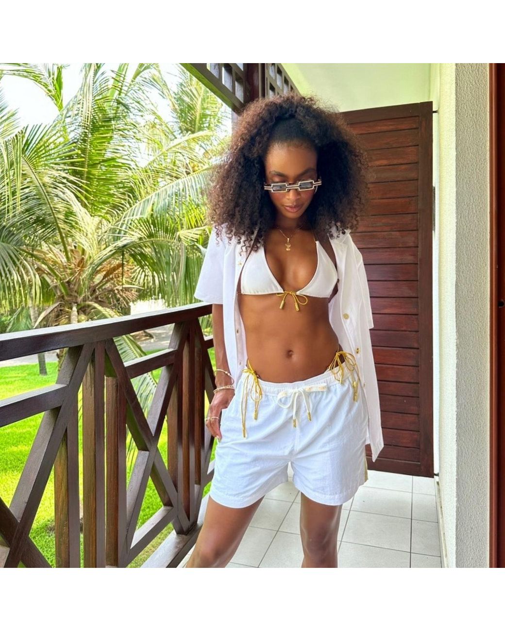 Capri Swim™ White Chocolate Reversible Bikini Top