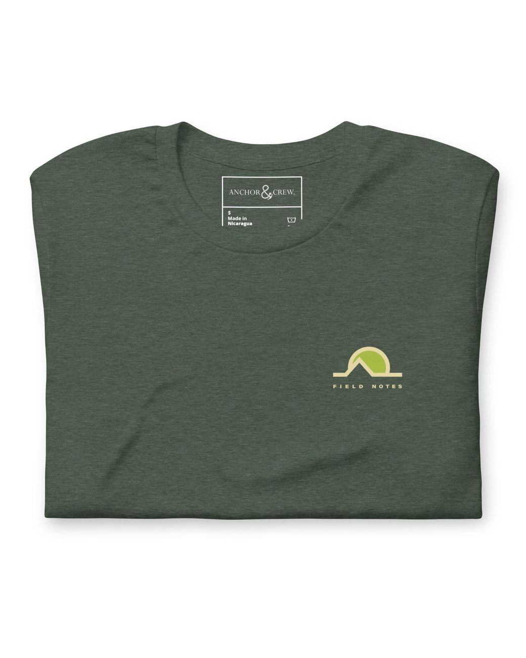 Anchor and Crew Green Forest Four Field Notes Organic Cotton T-Shirt