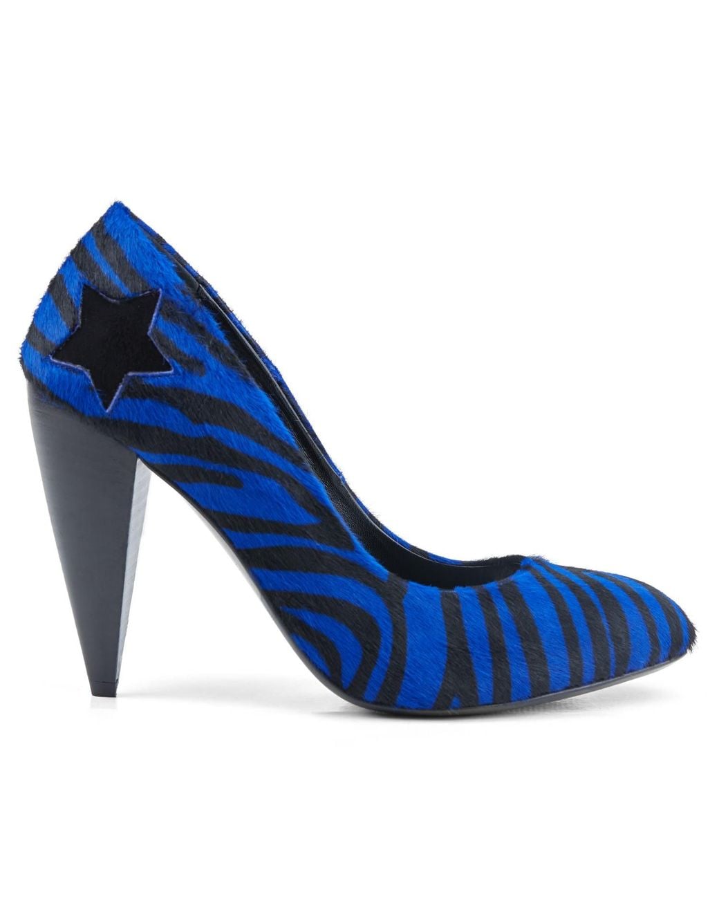 Rosamund Muir London Blue India & Zebra Print Calf Hair With Star Heels
