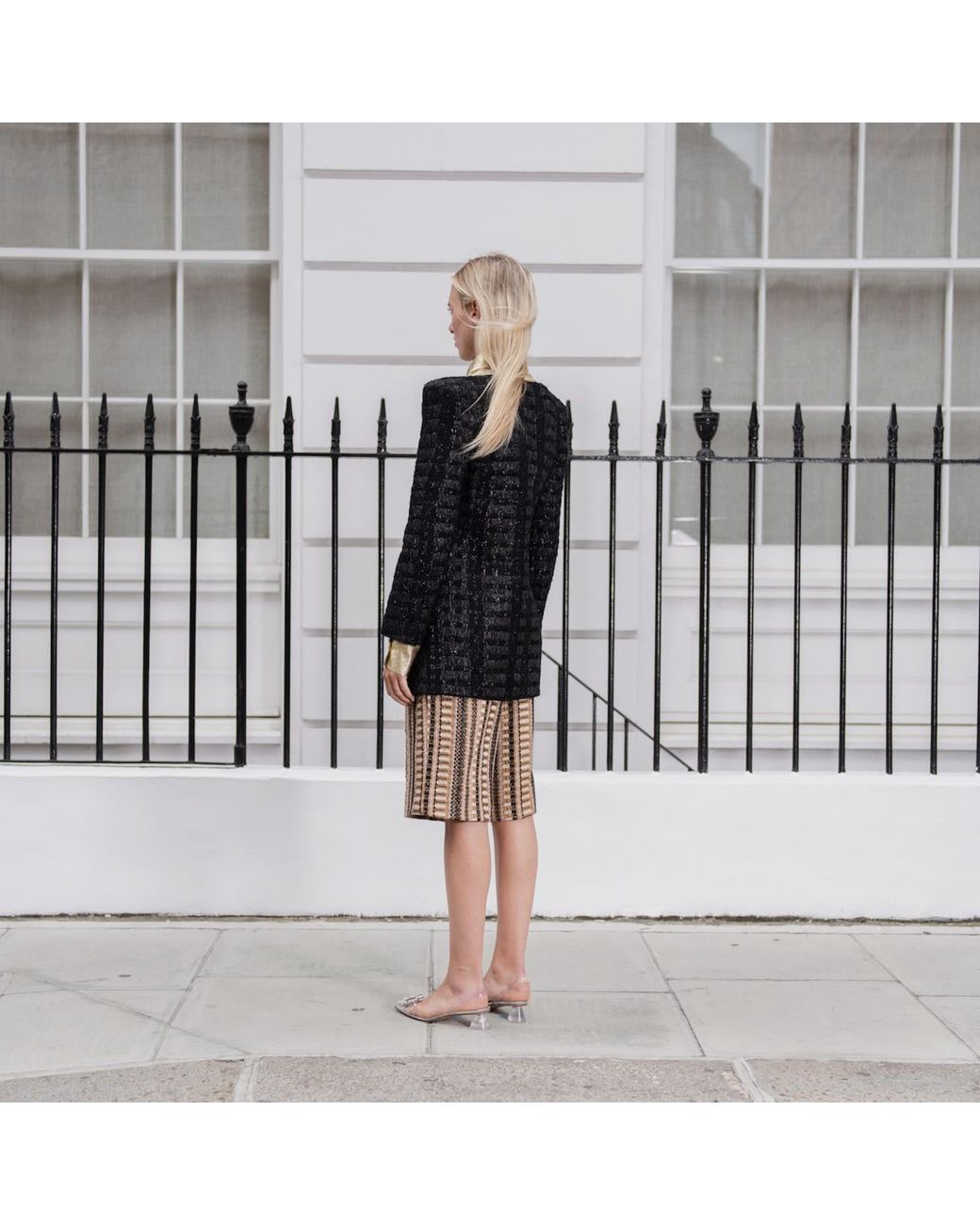 RUE AGTHONIS Black Échecs Jacket