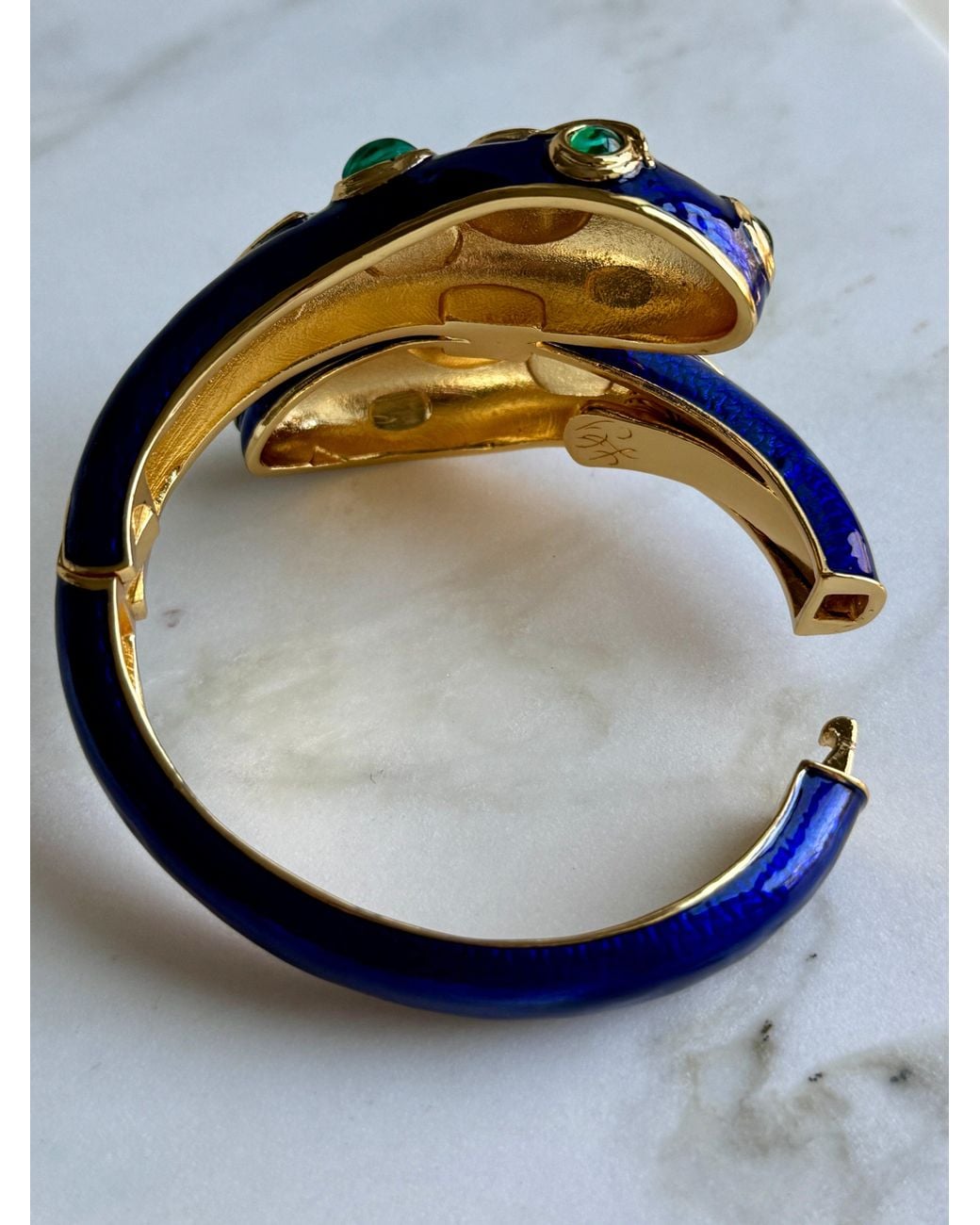 Laura Gray Blue Cobalt Double Headed Snake Bracelet