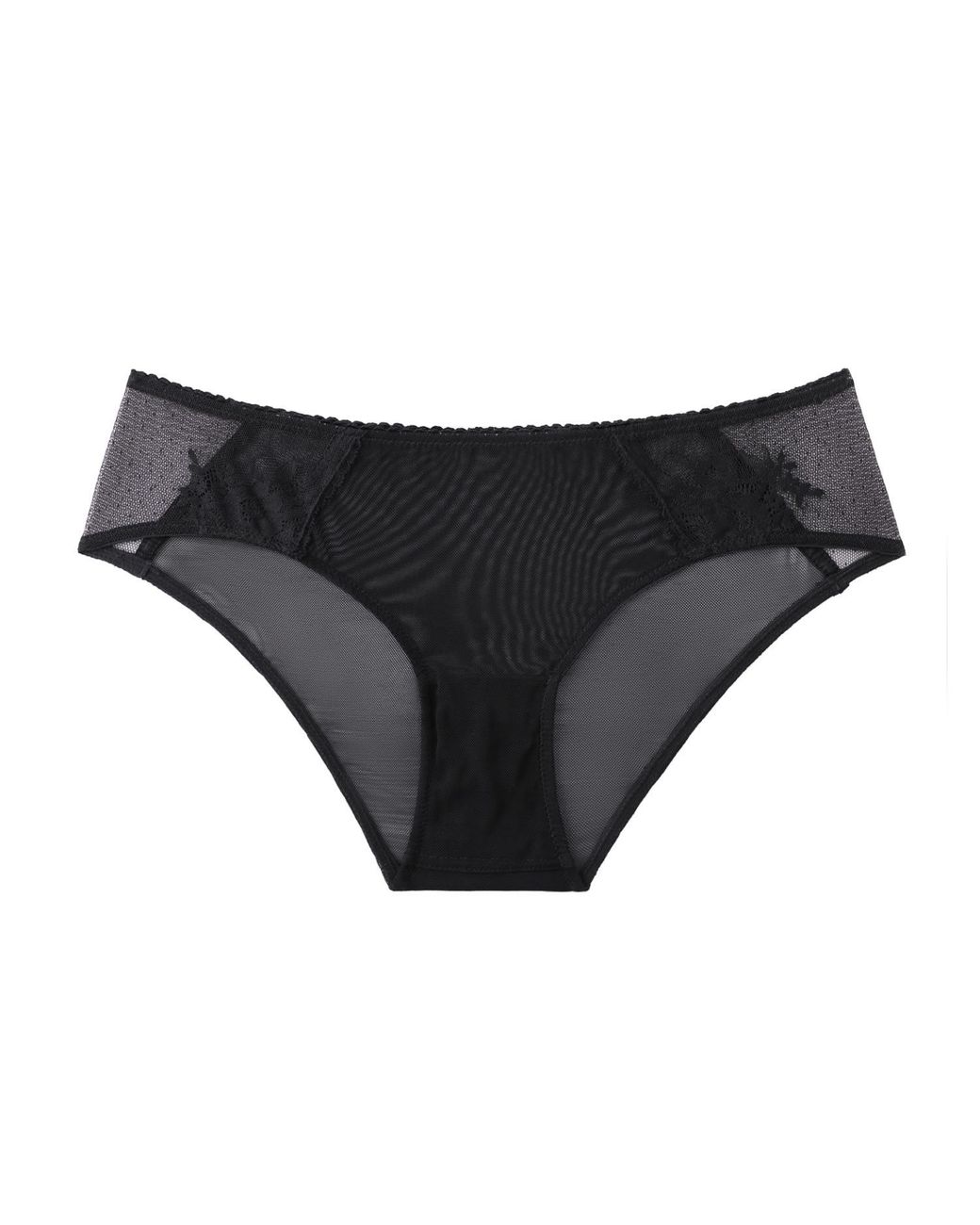 Amour D'agnette Black Kim Stretch Lace & Mesh Hipster Brief